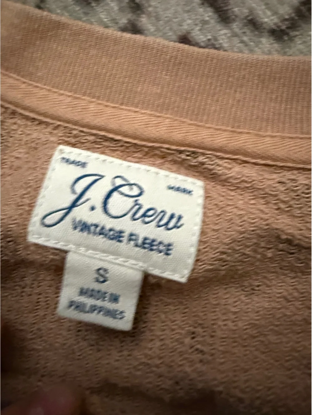 J.Crew Vintage Fleece small cheetah print sweater